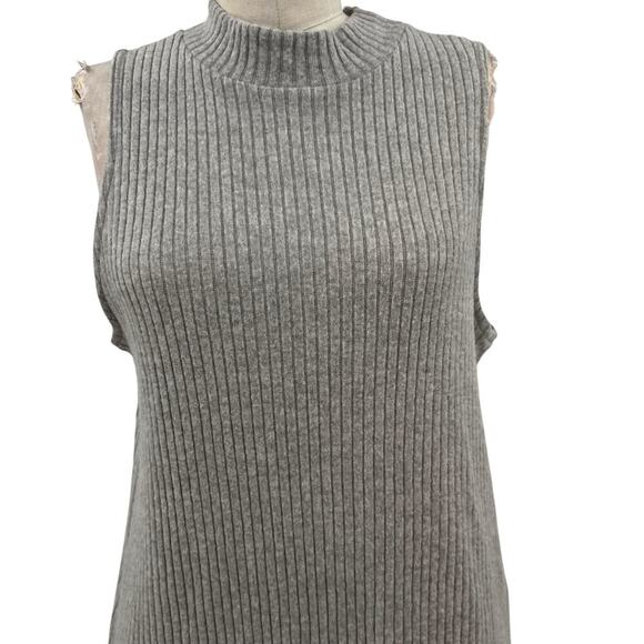 Anthropologie Ro & De Rib Tunic Tank Top Sleeveless Turtleneck Gray Size Small - Picture 4 of 16